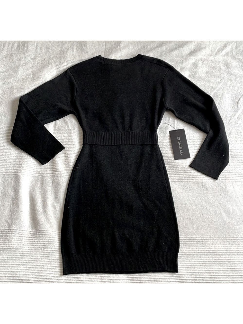 Olivaceous Knit Long Sleeve Cutout Dress Size Small